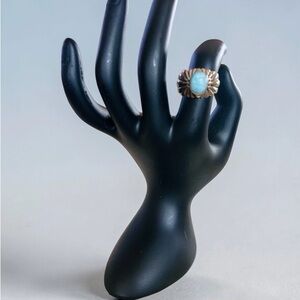 Sterling Silver Turquoise Statement Ring - Blue Stone